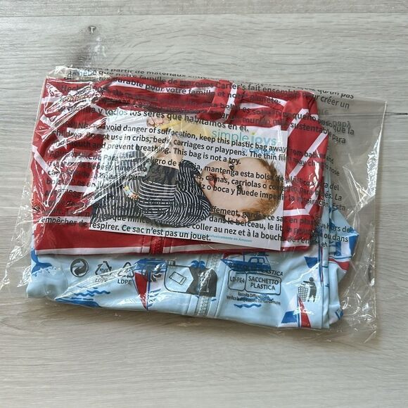 Carter's Boys' 2-Pack 1-Piece Zip Rashguards Blue/Red NWT in packaging - Picture 8 of 10